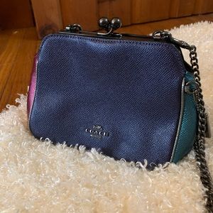 COACH Metallic Kisslock Crossbody Bag